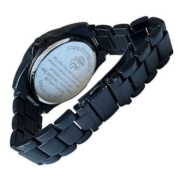 HASBRO MY LITTLE PONY 2014 HOT TOPIC Rainbow Dash Black Stainless Steel Analog W - Picture 8 of 10